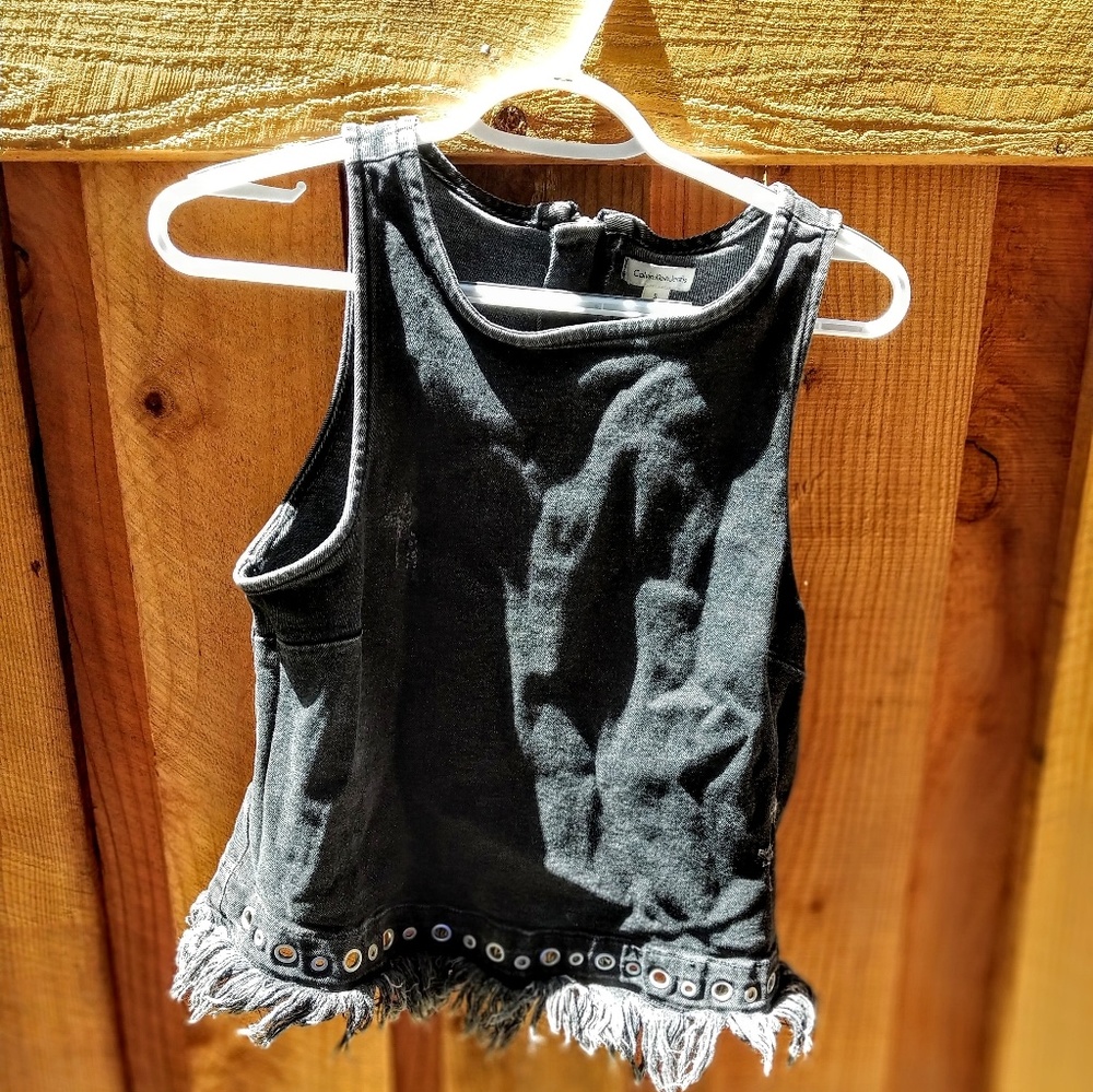 Boohoo style denim vest Calvin Klein